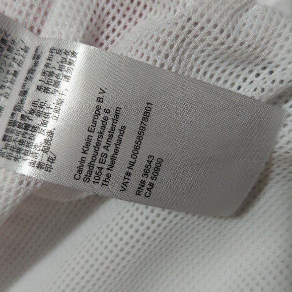Calvin Klein Color Block Track Jacket, Spell Out, Hidden Hood, Vented Back, Med - Picture 10 of 15